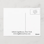 Selkirk Lighthouse, Briefkaart van New York (Achterkant)