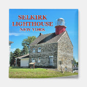 Selkirk Lighthouse, New York Square Magnet (Voorkant)
