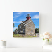Selkirk Lighthouse, New York Wall Clock Vierkante Klok (Huis)