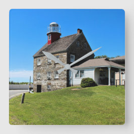 Selkirk Lighthouse, New York Wall Clock Vierkante Klok