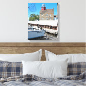 Selkirk Lighthouse, New York Wrapped Canvas (Insitu (Slaapkamer))