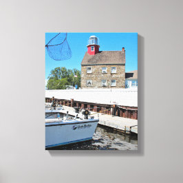 Selkirk Lighthouse, New York Wrapped Canvas Afdruk