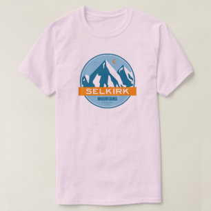 Selkirk Mountains Brits-Columbia sterren maan T-shirt