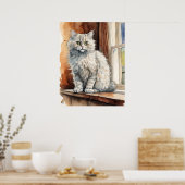 Selkirk rex Cat - Kat Kunstdruk Poster (Keuken)
