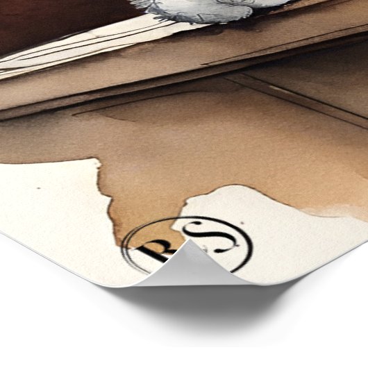 Selkirk rex Cat - Kat Kunstdruk Poster (Hoek)