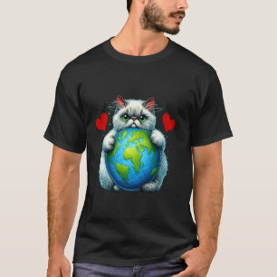 Selkirk Rex Kat Aardedag Knuffel Liefde Eigenaar P T-shirt