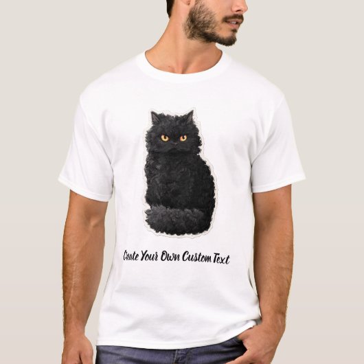 Selkirk Rex Kat Maak Je Eigen Aangepaste Tekst T-shirt (Voorkant)