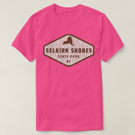Selkirk Shores State Park New York Tree Log textuu T-shirt (Design voorkant)