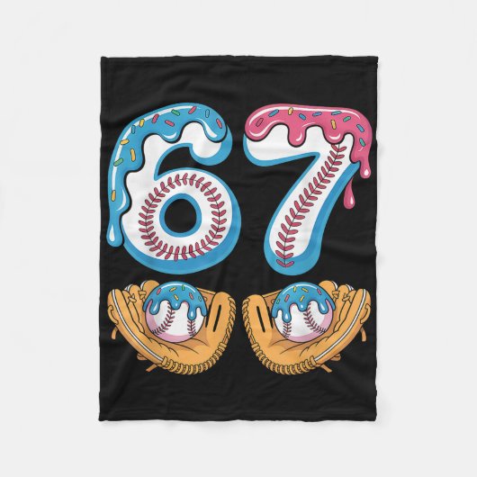 Sell 67 - Ice Cream Drip 67 Meme Funny Player _4  Fleece Deken (Voorkant)