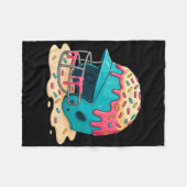 Sell Catcher Helmet With Face Mask Ice-cream Dripp Fleece Deken (Voorkant (Horizontaal))