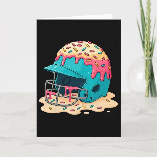 Sell Catcher Helmet With Face Mask Ice-cream Dripp Kaart (Voorkant)