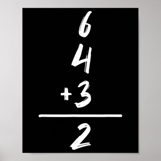 Sell Inspired Math 6 4 3 2 Double Play Softll Game Poster (Voorkant)