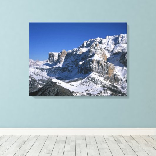 Sella Gruppe Winter Holiday Card Canvas Afdruk (Insitu (Houten vloer))