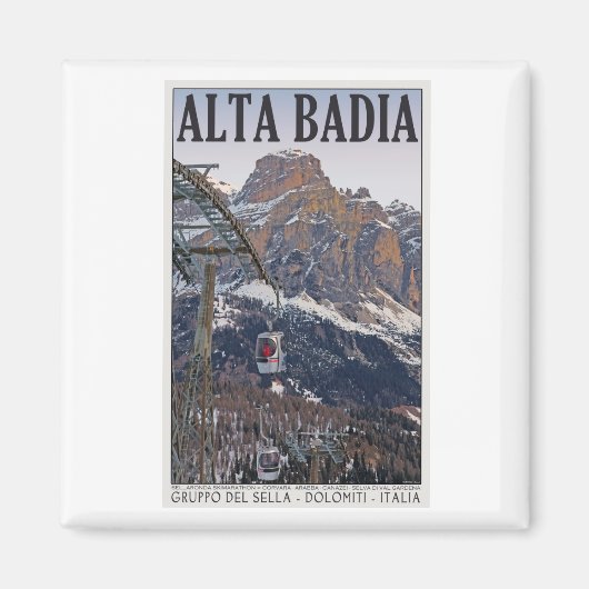 Sella Ronda - Alta Badia Gondola Magneet (Voorkant)