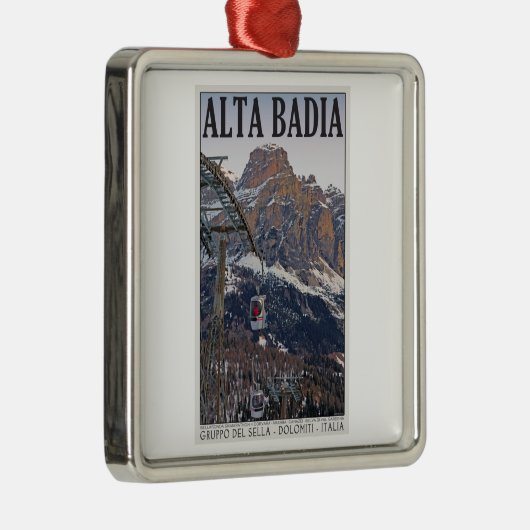 Sella Ronda - Alta Badia Gondola Metalen Ornament (Rechts)