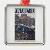 Sella Ronda - Alta Badia Gondola Metalen Ornament (Voorkant)