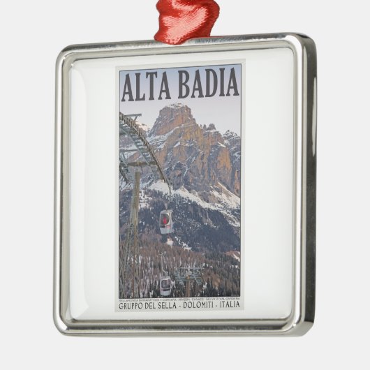 Sella Ronda - Alta Badia Gondola Metalen Ornament (Links)