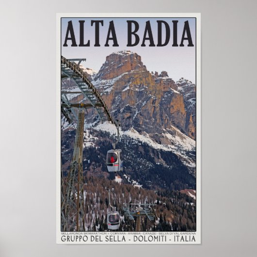 Sella Ronda - Alta Badia Gondola Poster (Voorkant)