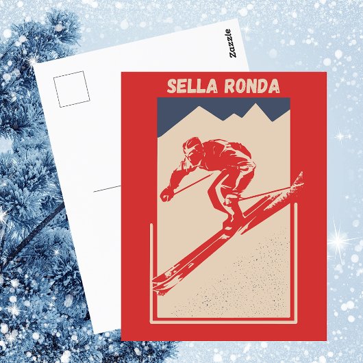 Sella Ronda Alta Badia Ski Resort Italië - Briefkaart