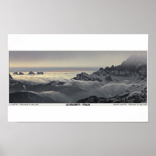 Sella Ronda - Monte Civetta Panorama Poster (Voorkant)