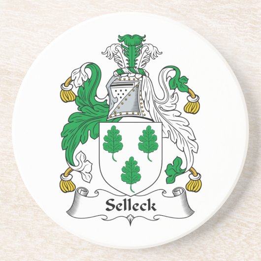 Selleck Family Crest Zandsteen Onderzetter (Voorkant)