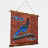 Seller's Jay op binnenste boog Hangend Wandkleed (Gebogen)