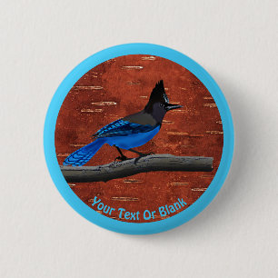 Seller's Jay op binnenste boog Ronde Button 5,7 Cm