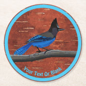 Seller's Jay op binnenste boog Ronde Kartonnen Onderzetter (Voorkant)