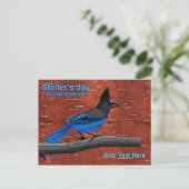 Seller's Jay op Inner Birch Bark Briefkaart (Staand voorkant)