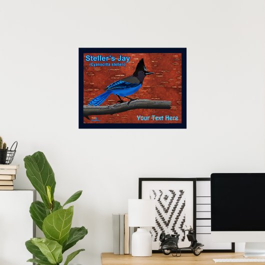 Seller's Jay op Inner Birch Bark Poster (Thuiskantoor)