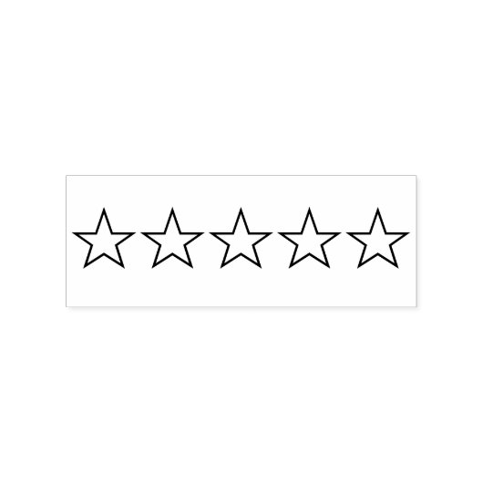 Sello 5 estrellas rubberstempel (Afrduk)