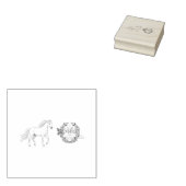 Sello de madera Delantal — Marca con sabor Rubberstempel (Gestempeld)