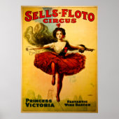 Sells-Floto Circus Wire Walker Poster (Voorkant)