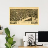 Selma, AL Panorama Map - 1887 Poster (Thuiskantoor)