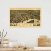 Selma, AL Panorama Map - 1887 Poster (Keuken)