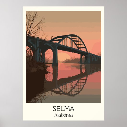 Selma Alabama Edmund Pettus Bridge Poster (Voorkant)