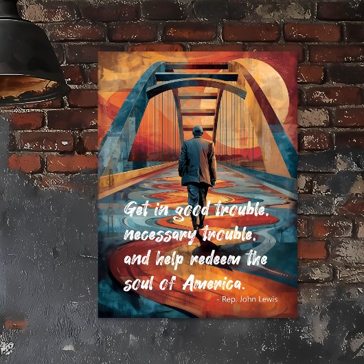 Selma Bridge John Lewis Tribute Poster