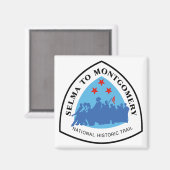 Selma naar Montgomery Trail Sign, Alabama Magneet (Voorkant / Achterkant)