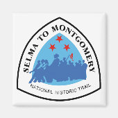 Selma naar Montgomery Trail Sign, Alabama Magneet (Voorkant)