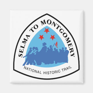 Selma naar Montgomery Trail Sign, Alabama Magneet