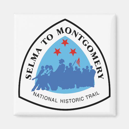 Selma naar Montgomery Trail Sign, Alabama Magneet (Voorkant)