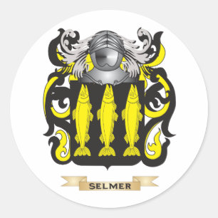 Selmer-wapenlaag (familiekust) ronde sticker