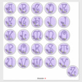 Selt Style Lavender Alphabet Sticker (Vel)