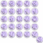 Selt Style Lavender Alphabet Sticker (Voorkant)
