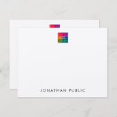 Selt White Je eigen Logo uploaden Notitiekaartje (Voorkant / Achterkant)