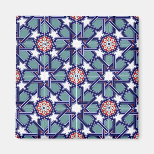 Seltsjoek Rijk Tegel Pattern Magneet (Voorkant)