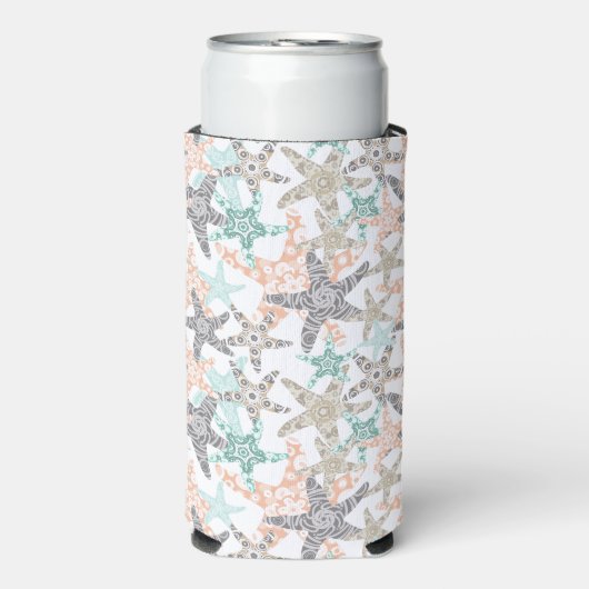 Seltzer-Koelbox, naadloos patroonstaal Seltzer Blikjeskoeler (Seltzer Voorkant)