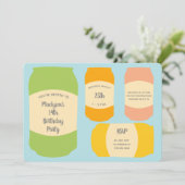 Seltzer Soda Cans Zomer Verjaardagsfeest Kaart (Staand voorkant)