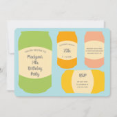 Seltzer Soda Cans Zomer Verjaardagsfeest Kaart (Voorkant)