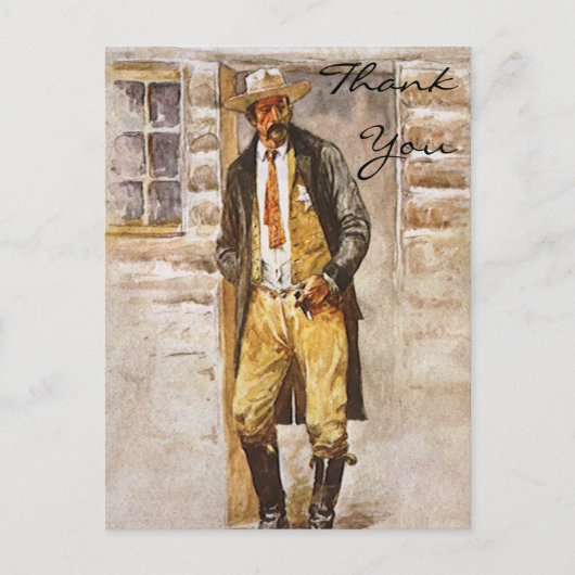 Seltzer's Sheriff Briefkaart (Voorkant)